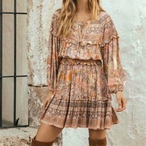 New Boho Floral Long Sleeve Party Wild Bloom Dress